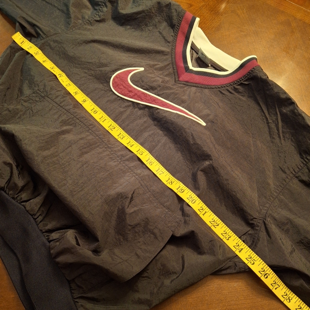 Vintage Nike Black Nylon Long Sleeve Pullover Windbreaker Top   Unisex Size XL - Picture 14 of 16